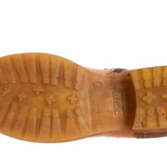 ROAN BY BED STU Hostile Chelsea Short Leather Zip Ankle Pecan Boots 6.5 - Picture 6 of 6